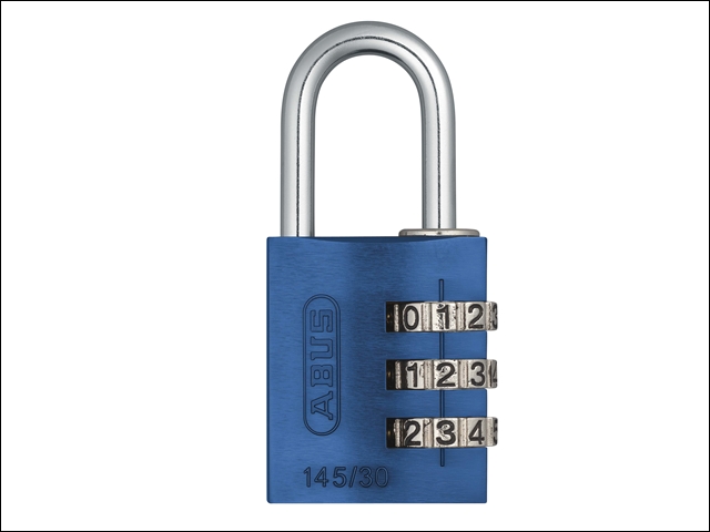 ABUS 145/30 30mm Aluminium Combination Padlock Blue 46577