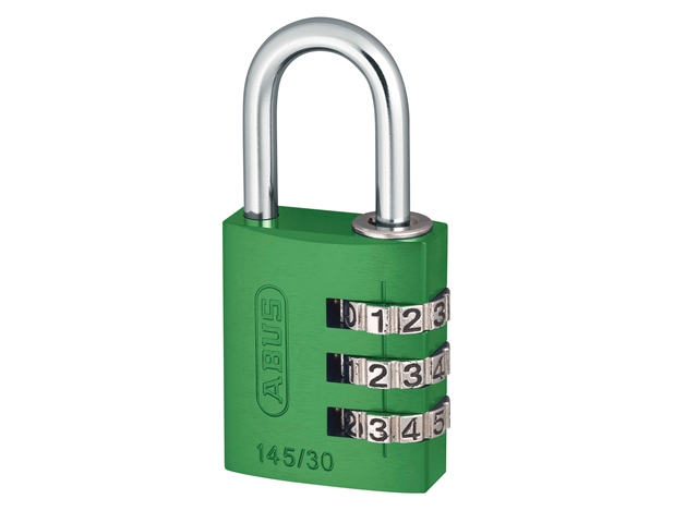 ABUS 145/30 30mm Aluminium Combination Padlock Green 46580