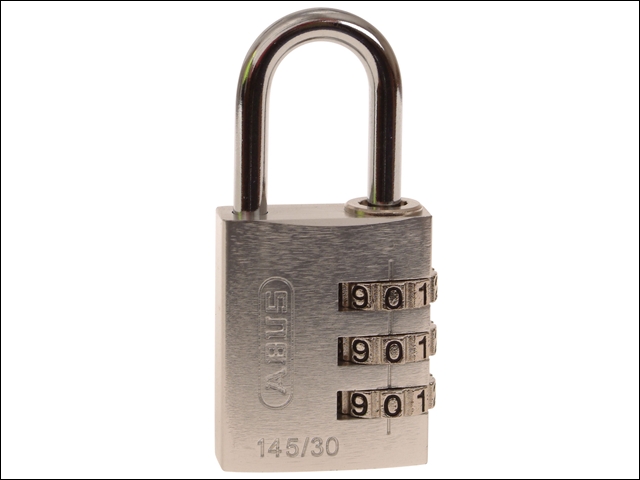 ABUS 145/30 30mm Aluminium Combination Padlock Silver 46583