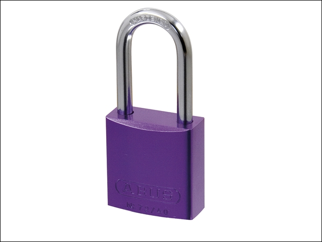 ABUS 72/40 HB40 Aluminium Padlock 40mm Long Shackle Violet Keyed TT04072