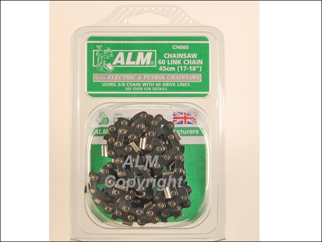 ALM Manufacturing CH060 Chainsaw Chain 3/8 in x 60 links - Fits 45 cm Bars