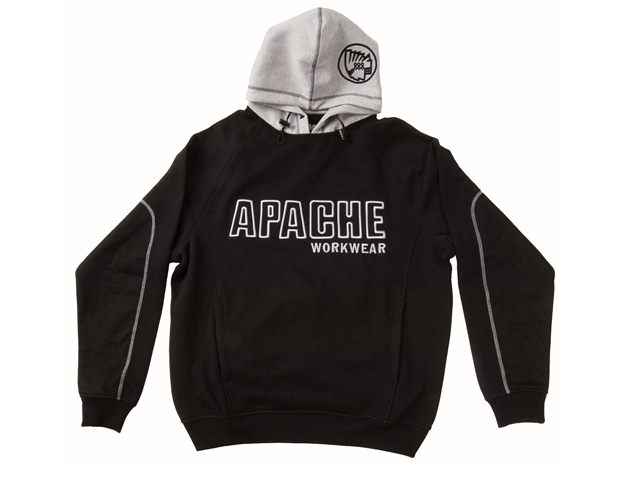 Apache Hooded Sweatshirt Black / Grey - M (42in)