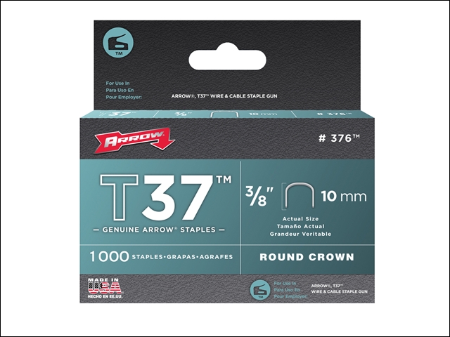 Arrow T37 Staples 10mm (3/8in) Box 5000