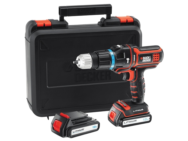 Black & Decker Multievo™ Hammer Drill 18 Volt 2 x 1.5Ah Li-Ion 18V