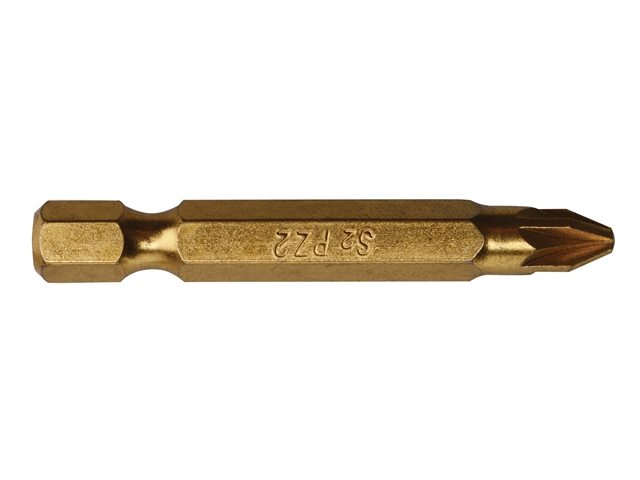 BlueSpot Tools Titanium Coated Screwdriver Bits PZ2 50mm Pack of 10