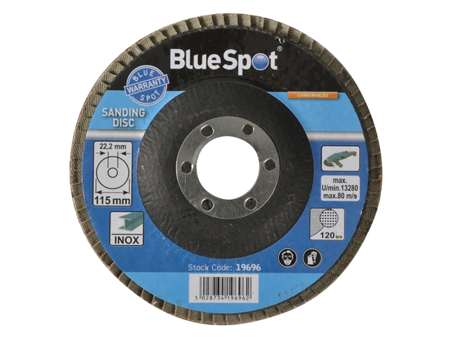 BlueSpot Tools Sanding Flap Disc 115mm 120 Grit