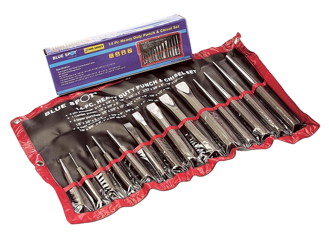 BlueSpot Tools Punch & Chisel Set 14 Piece