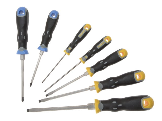 Bahco 202.008 Tekno+ Screwdriver Set 7 Piece SL/PZ