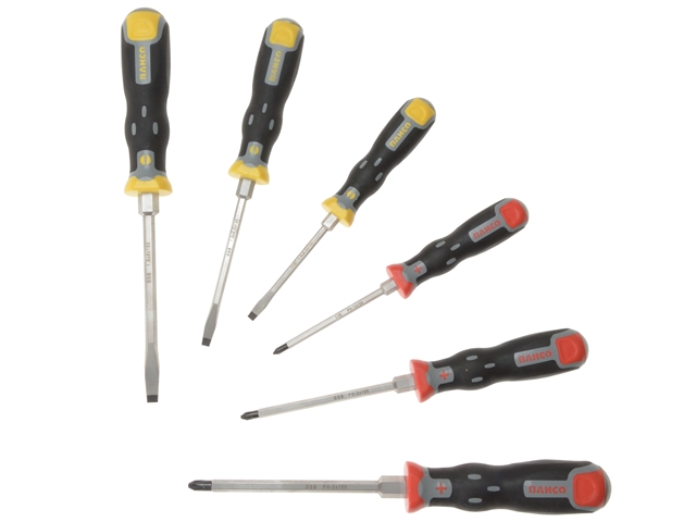 Bahco 202.020 Tekno+ Through Shank Screwdriver Set 6 Piece SL/PH