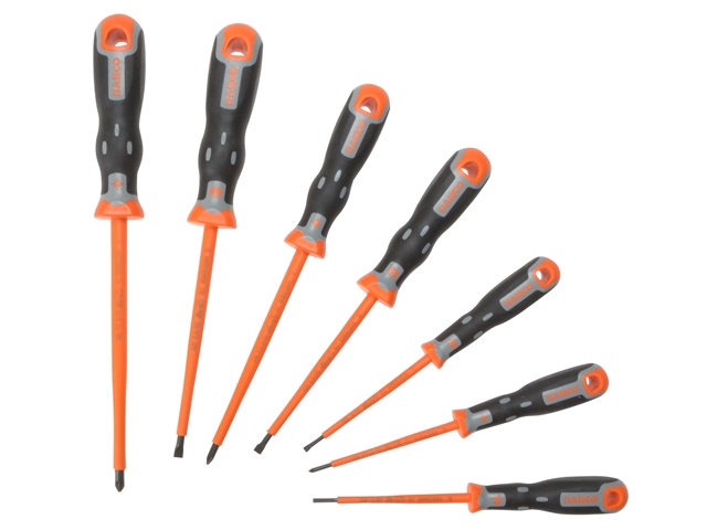 Bahco 202.031 Tekno+ VDE Screwdriver Set 7 Piece SL/PZ