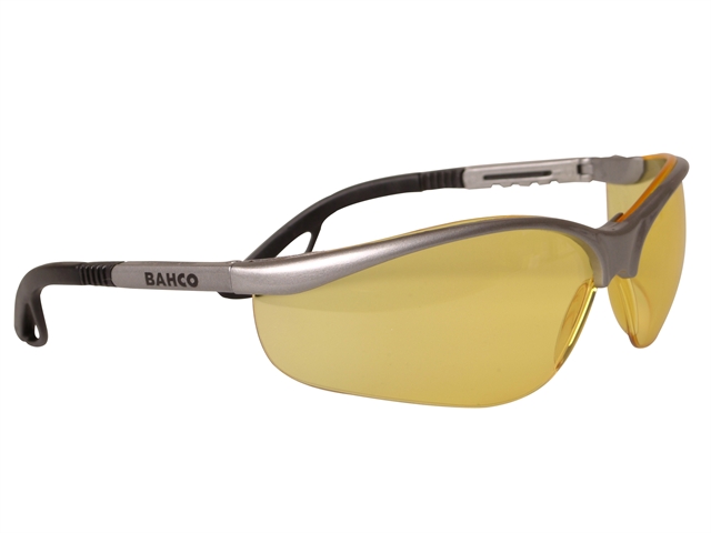 Bahco Hi-viz Scratch Resistant Glasses Yellow