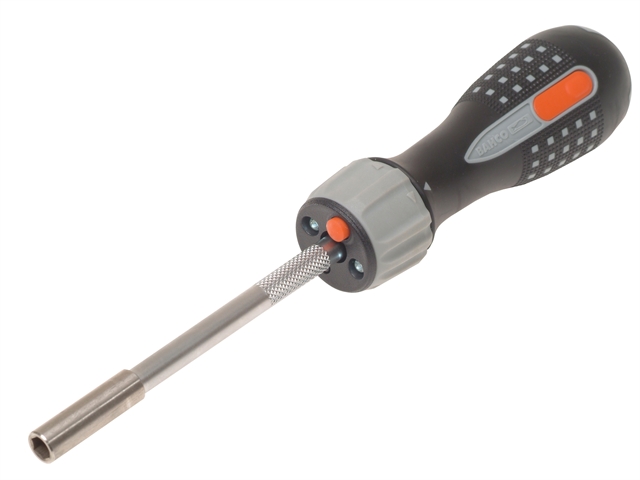 Bahco 808050L Ratchet Screwdriver + Bits + LED Lights