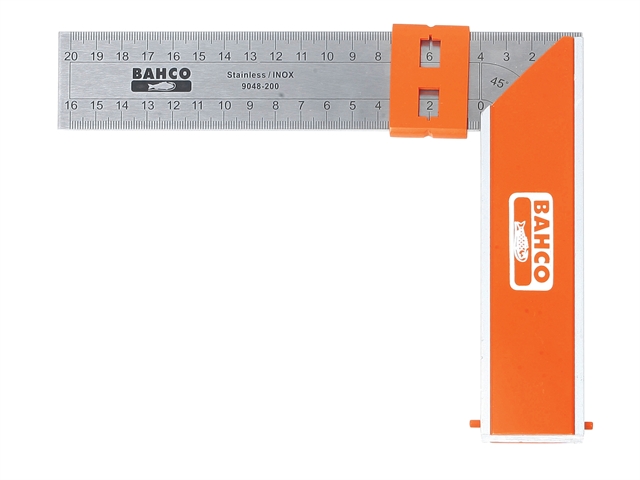 Bahco 9048-200 Aluminium Block & Steel Try Square 200mm