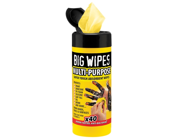 Big Wipes Black Top Multi-Purpose Wipes Tub of 40