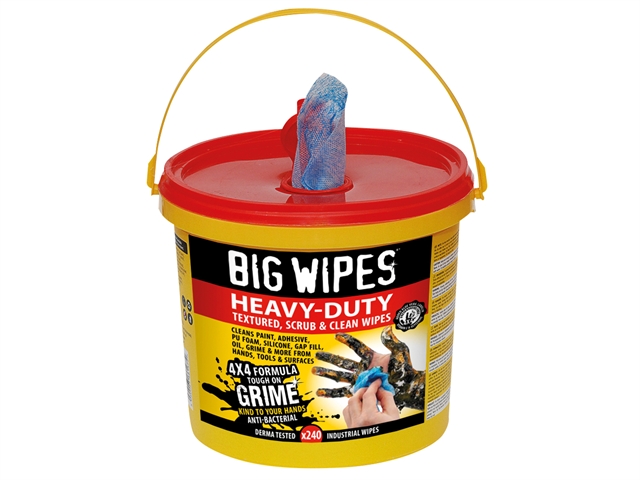 Big Wipes 4x4 Heavy-Duty Cleaning Wipes Bucket of 240