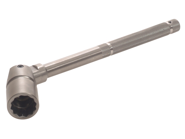 Bi Metal Scaffold Spanner 7/16W 14mm Knurled Titanium Handle Steel Socket