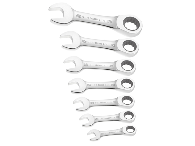 Britool Stubby Ratchet Spanner Set 7 Piece Metric