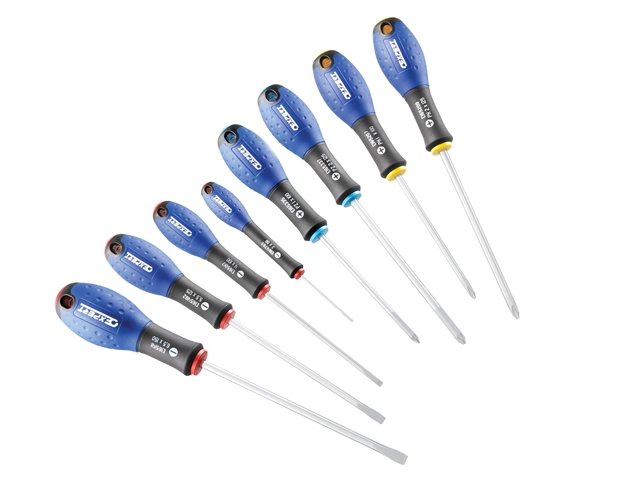 Britool Screwdriver Set 8 Piece Slotted / Phillips / Pozidriv