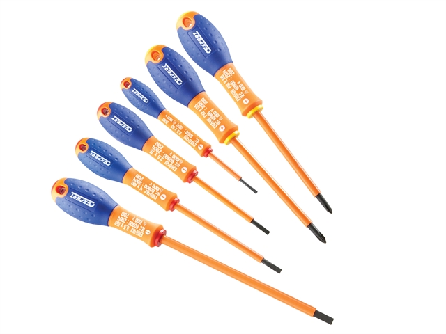 Britool Screwdriver Set 6 Piece Insulated Slotted/Phillips