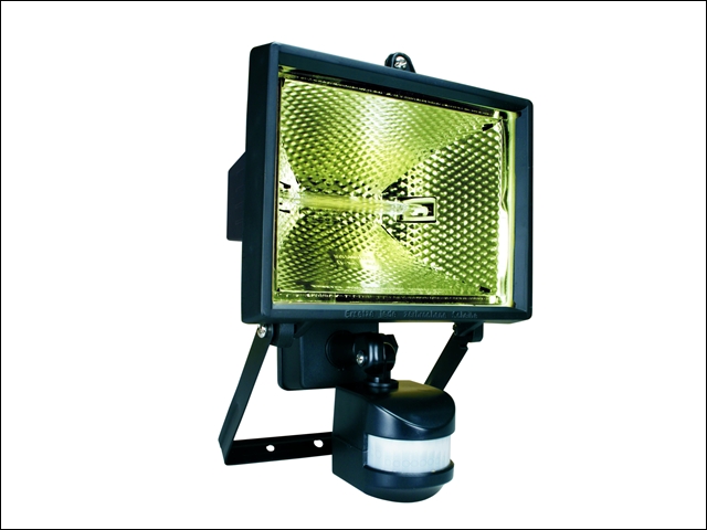 Byron ES400 Halogen Floodlight with Motion Detector Black 400 Watt