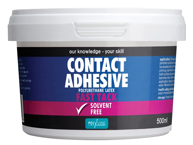 Polyvine Contact Adhesive Solvent Free Fast Tack 500ml