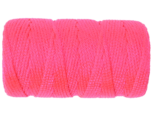 C H Hanson Braided Fluorescent Pink Nylon Line Refill 76m (250ft)