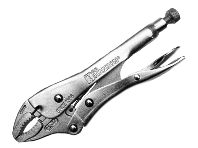 C H Hanson Manual Locking Curved Jaw Pliers 180mm (7in)
