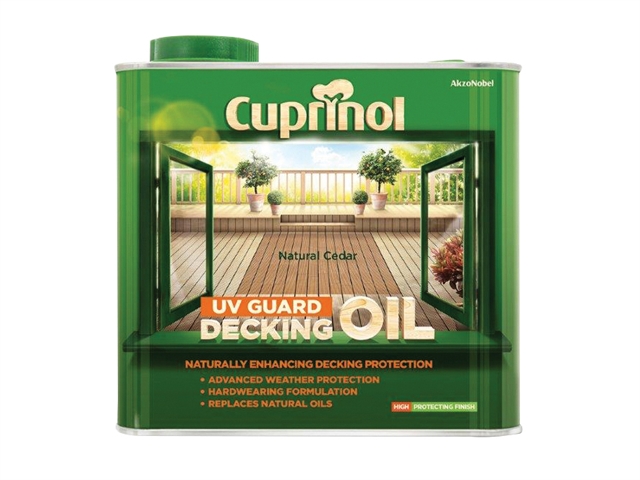 Cuprinol UV Guard Decking Oil Natural Cedar 2.5 Litre