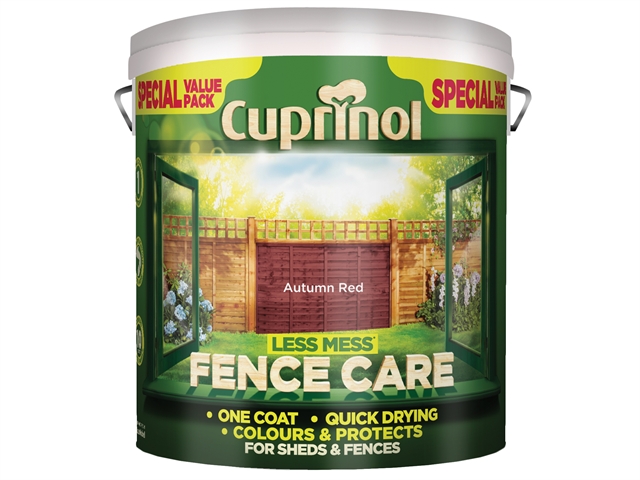 Cuprinol Less Mess Fence Care Autumn Red 6 Litre