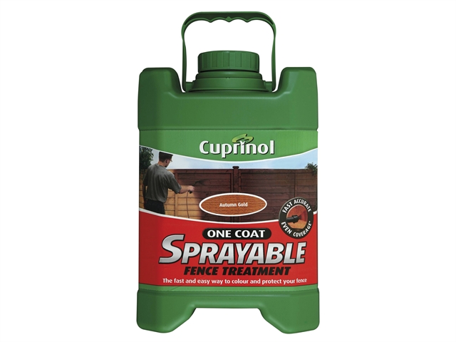 Cuprinol Spray Fence Treatment Autumn Gold 5 Litre