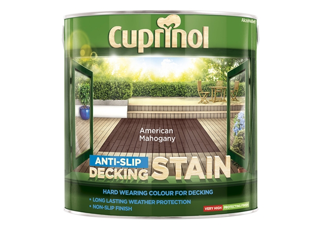 Cuprinol Anti Slip Decking Stain American Mahogany 2.5 Litre