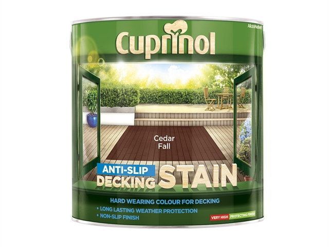 Cuprinol Anti Slip Decking Stain Cedar Fall 2.5 Litre