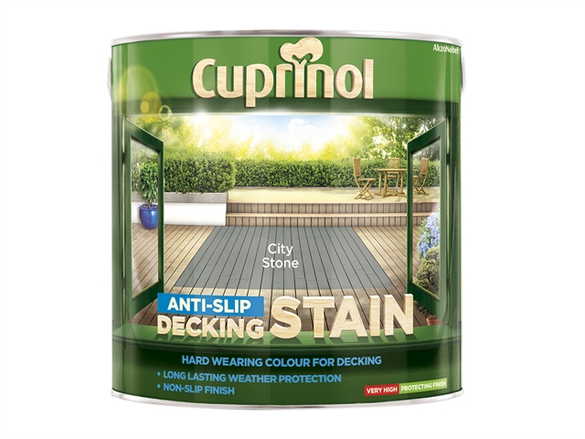 Cuprinol Anti Slip Decking Stain City Stone 2.5 Litre