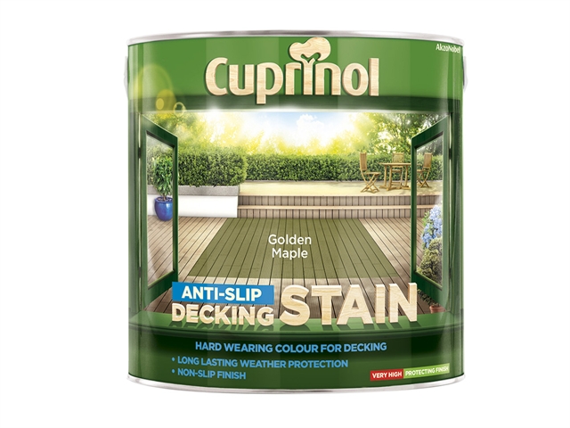 Cuprinol Anti Slip Decking Stain Golden Maple 2.5 Litre