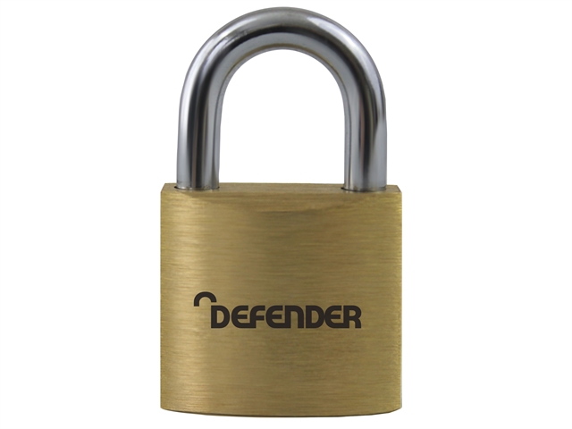 DEFENDER Brass Padlock 30mm Keyed Alike