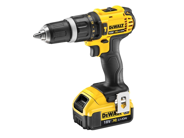 DEWALT DCD785M2 XR Compact Hammer Drill Driver 18 Volt 2 x 4.0Ah Li-Ion 18V