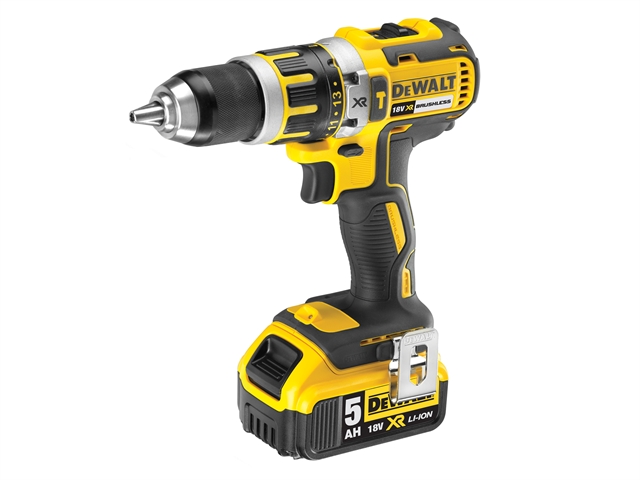 DEWALT DCD795P2 XR Compact Brushless Hammer Drill Driver 18 Volt 2 x 5.0Ah Li-Ion 18V