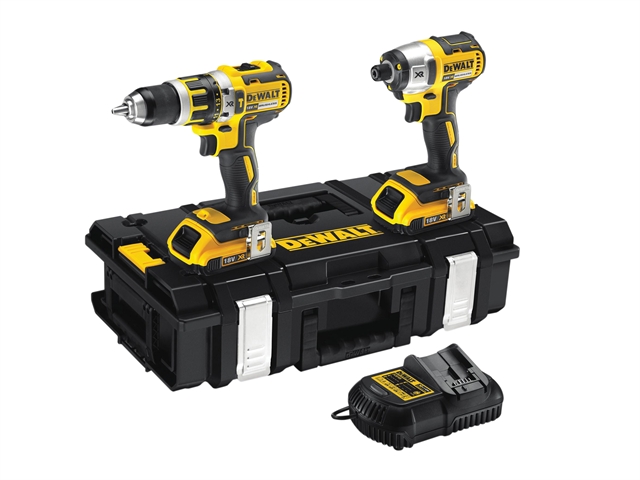 DEWALT DCK250D2 XR Brushless Twin Pack 18 Volt 2 x 2.0Ah Li-Ion 18V