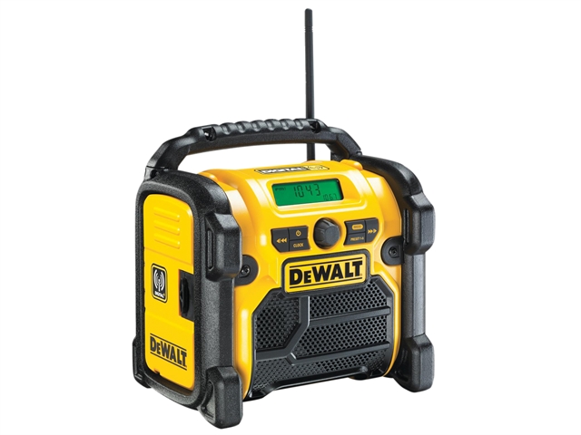DEWALT DCR020 DAB Digital Radio 240 Volt & Li-Ion + 1 x 2.0Ah Li-Ion