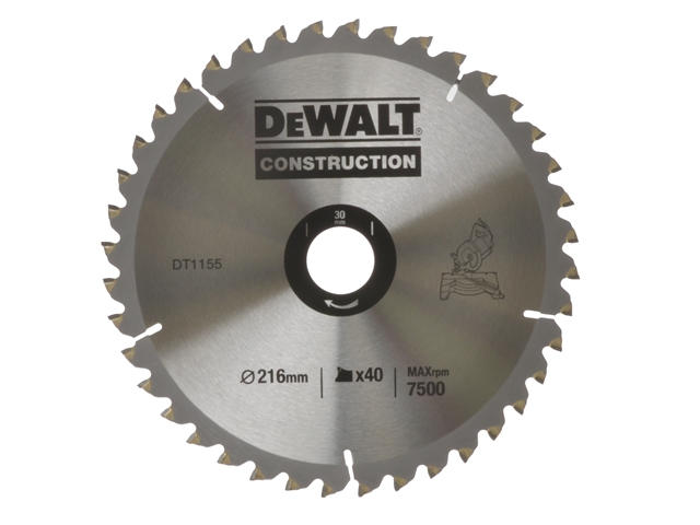 DEWALT Circular Saw Blade 216 x 30mm x 40T  Series 30 General Purpose