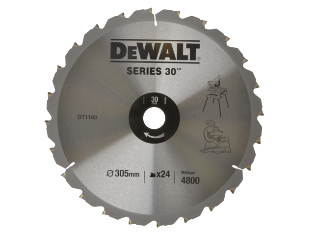 DEWALT Circular Saw Blade 305 x 30mm x 24T Series 30 Fast Rip