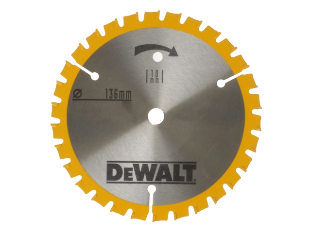 DEWALT Trimsaw Blades 136 x 10mm x 24T Fine Finish Wood Cut