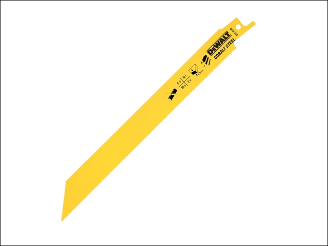 DEWALT Bi Metal Sabre Blade for Metal Pipes & Profiles 203mm Pack of 5