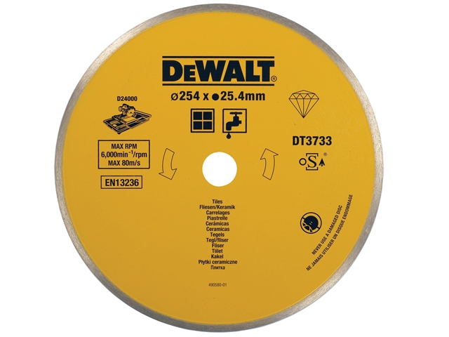 DEWALT Ceramic Diamond Tile Blade 254mm x 25.4mm