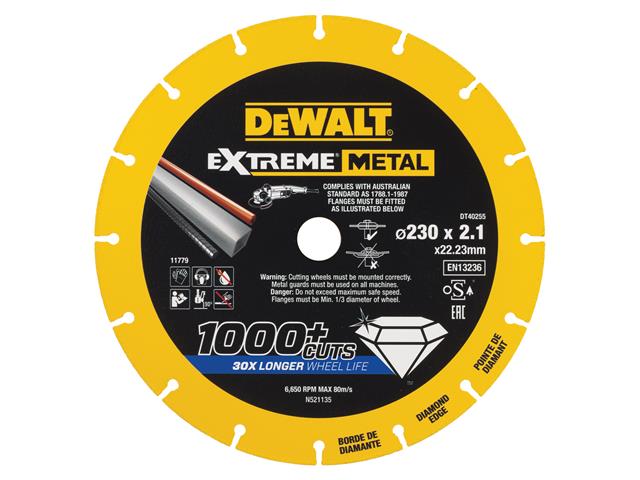 DEWALT Extreme Metal Cut Off Saw Blade 230 x 22.23 x 2.10mm