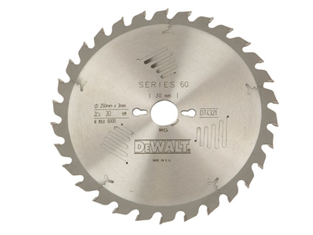 DEWALT Circular Saw Blade 250 x 30mm x 40T Series 60 General Purpose