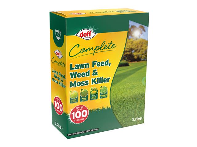 DOFF Complete Lawn Feed, Weed & Moss Killer 3.2kg