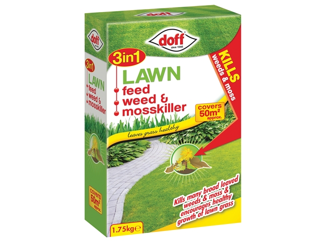 DOFF 3in1 Lawn Feed, Weed & Mosskiller 1.75kg