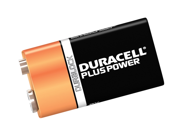 Duracell 9v Cell Plus Power Battery Pack of 2 MN1604/6LR6