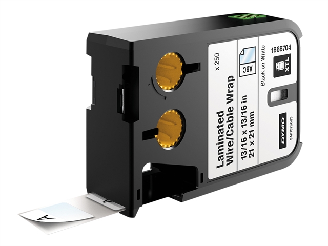 Dymo Laminated Wire / Cable Wrap Labels 21 x 21mm (250)